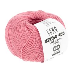 Lang Yarns Merino 400 Lace (129) Meloen Roze
